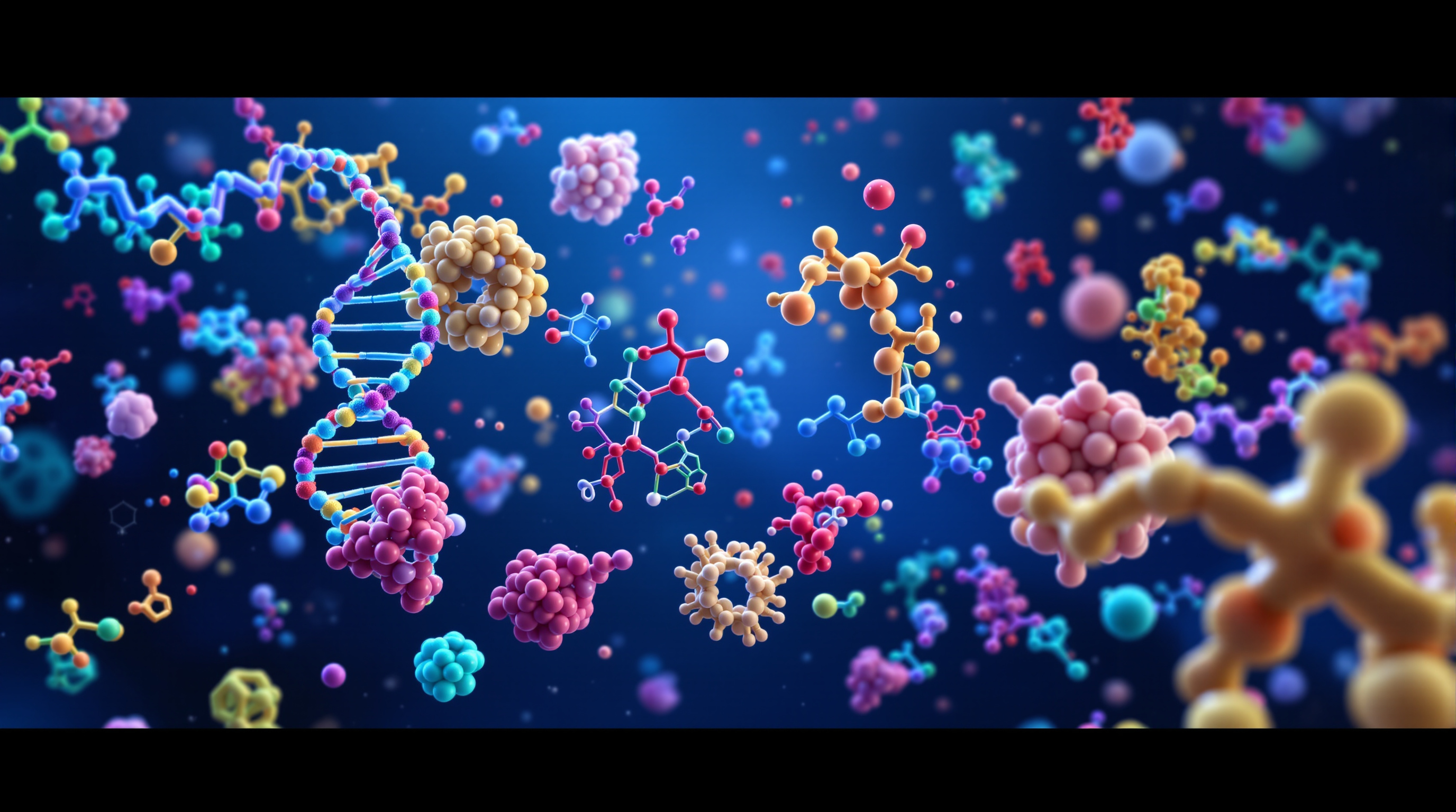 3D visualization of various molecular structures